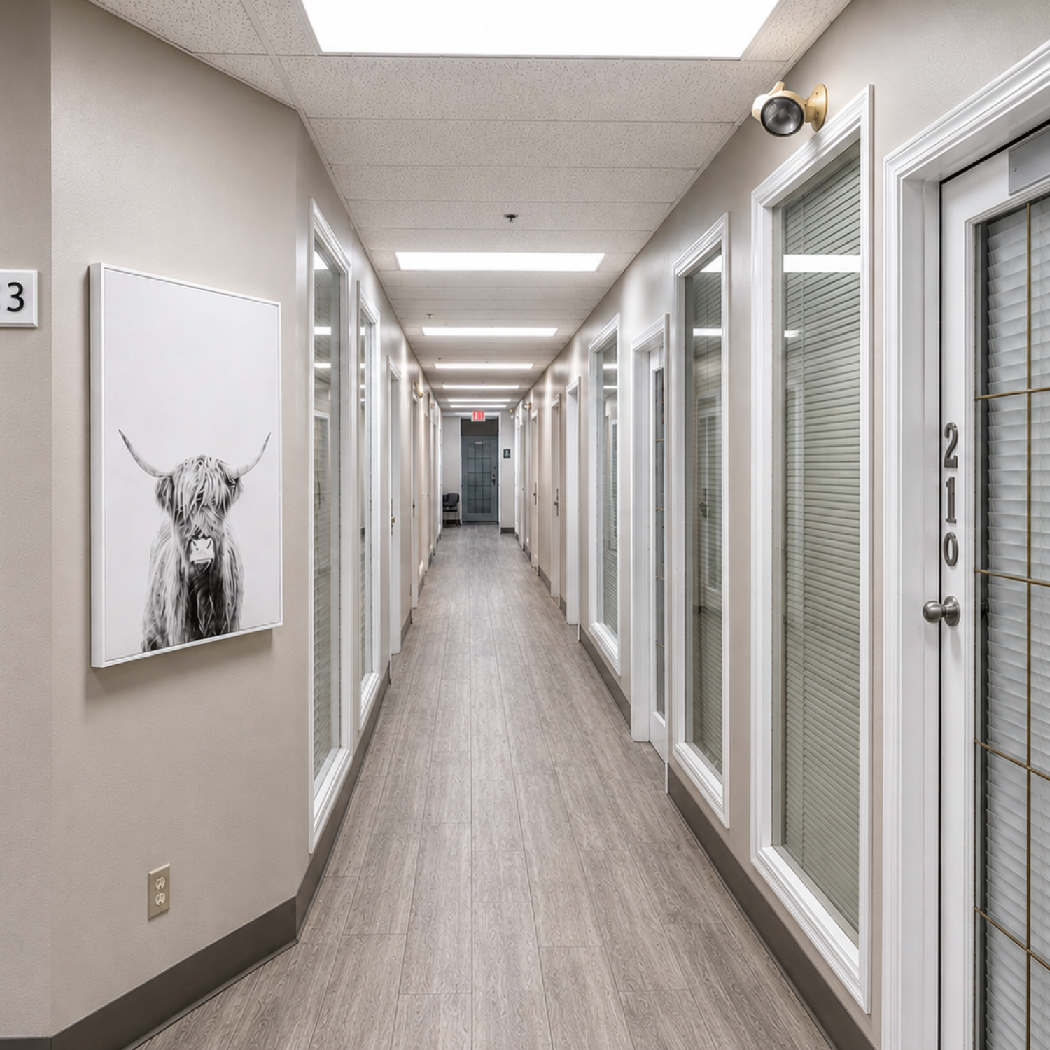 Office Building 2nd Floor Hall at 9804 100 ave Grande Prairie, AB